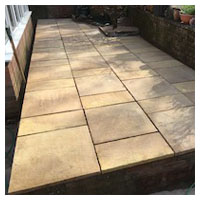 New Slabs on Raised Patio (No Jointing)